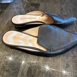 Nicholas Kirkwood Black Leather Mules